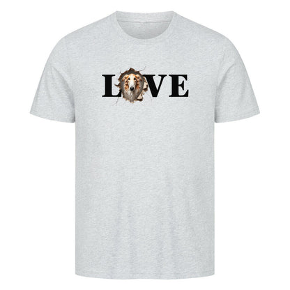 Premium T-Shirt "Barsoi - LOVE" Heather Grey – hunde-shirt.de