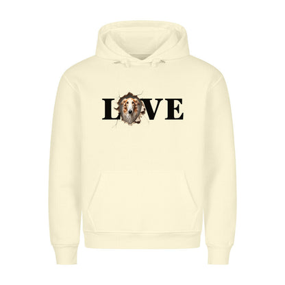 Premium Hoodie "Barsoi - LOVE" Beige – hunde-shirt.de