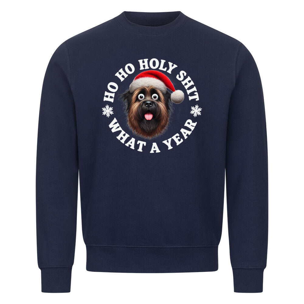 Premium Sweatshirt "Bouvier - HO HO..." Navy Blue – hunde-shirt.de
