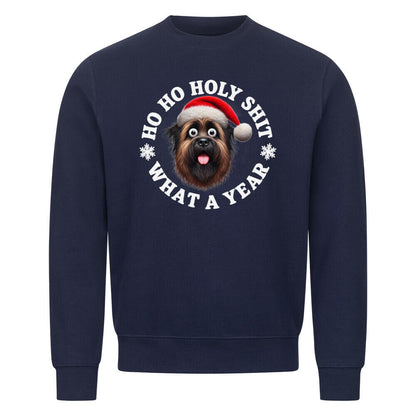 Premium Sweatshirt "Bouvier - HO HO..." Navy Blue – hunde-shirt.de