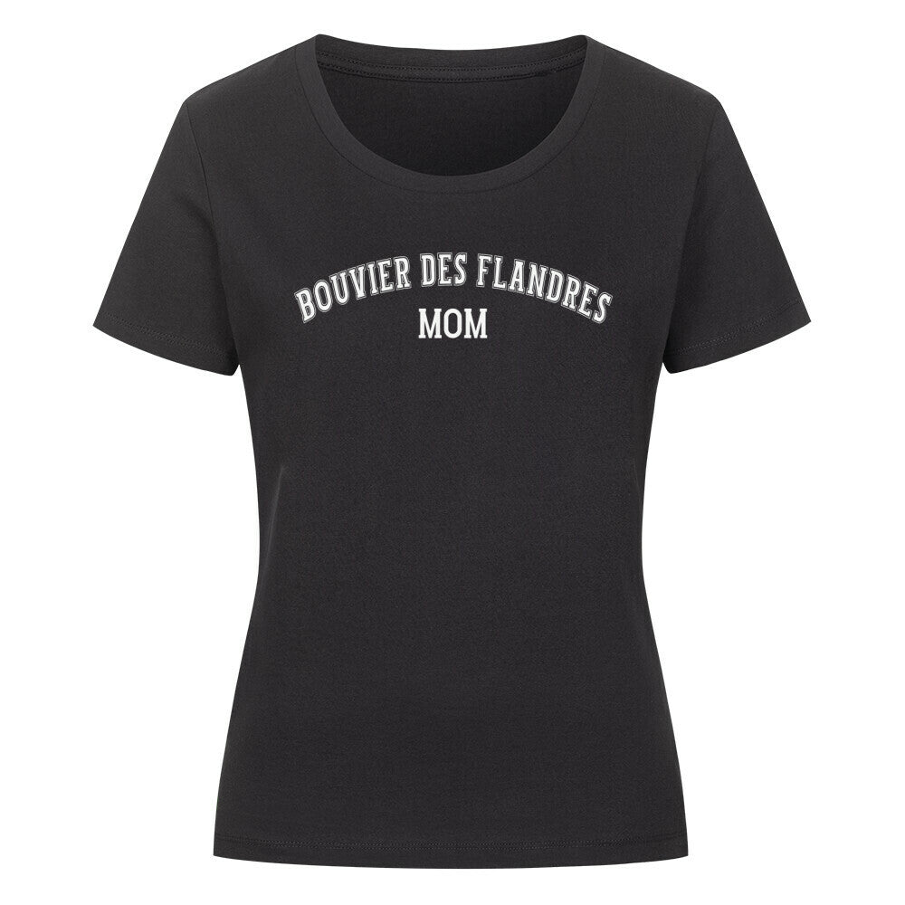 Premium Organic Damen-Shirt "Bouvier - MOM" Schwarz – hunde-shirt.de