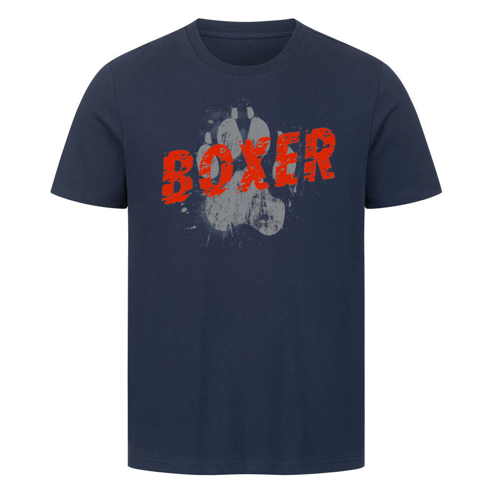 Premium T-Shirt "Boxer - PAW" French Navy – hunde-shirt.de