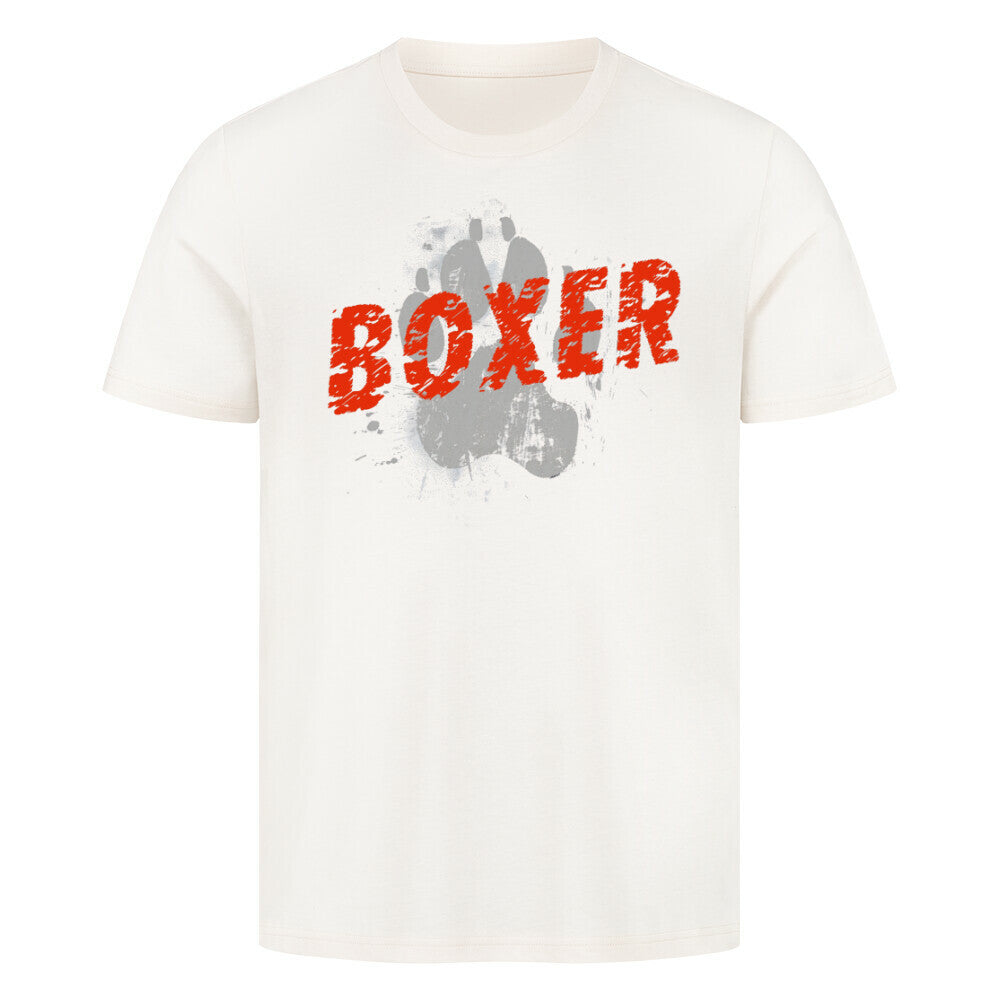 Premium T-Shirt "Boxer - PAW" Natural Raw – hunde-shirt.de