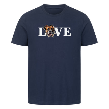 Premium T-Shirt "Boxer - LOVE" French Navy – hunde-shirt.de