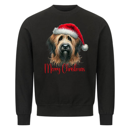Premium Sweatshirt "Briard - Merry Christmas" Schwarz – hunde-shirt.de