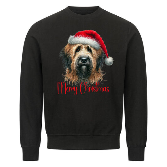Premium Sweatshirt "Briard - Merry Christmas" Schwarz – hunde-shirt.de