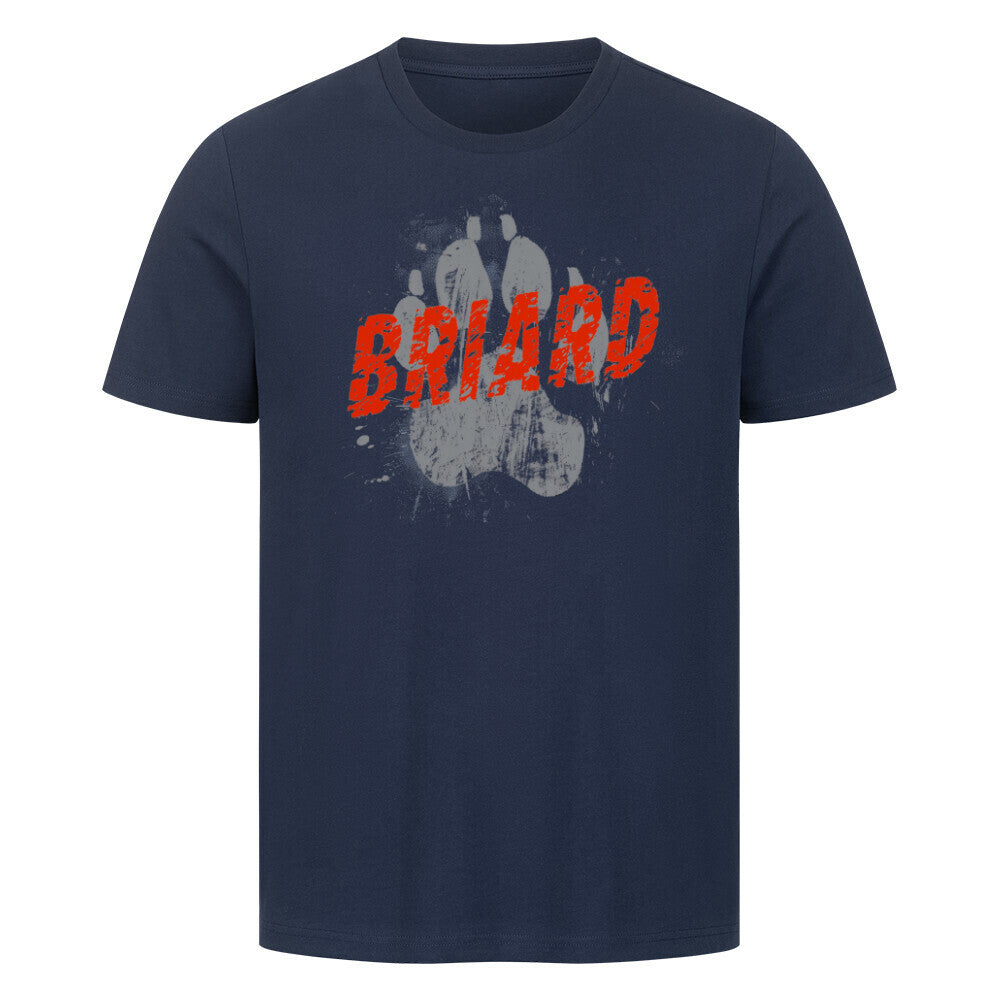 Premium T-Shirt "Briard - PAW" French Navy – hunde-shirt.de