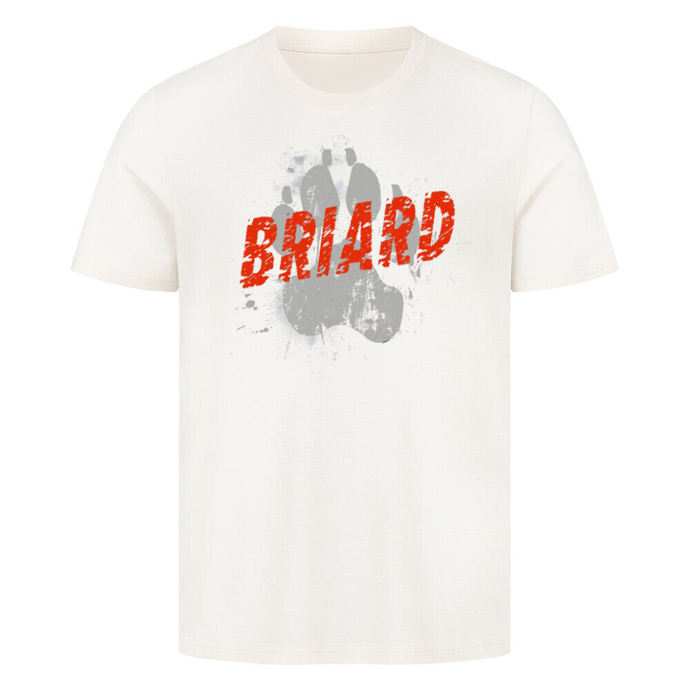 Premium T-Shirt "Briard - PAW" Natural Raw – hunde-shirt.de
