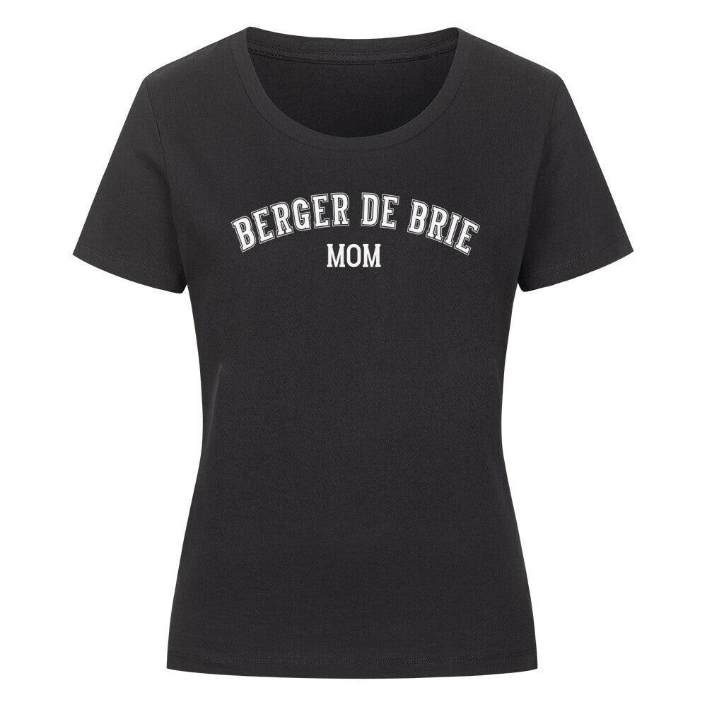 Premium Organic Damen-Shirt "Briard - MOM 2" Schwarz – hunde-shirt.de