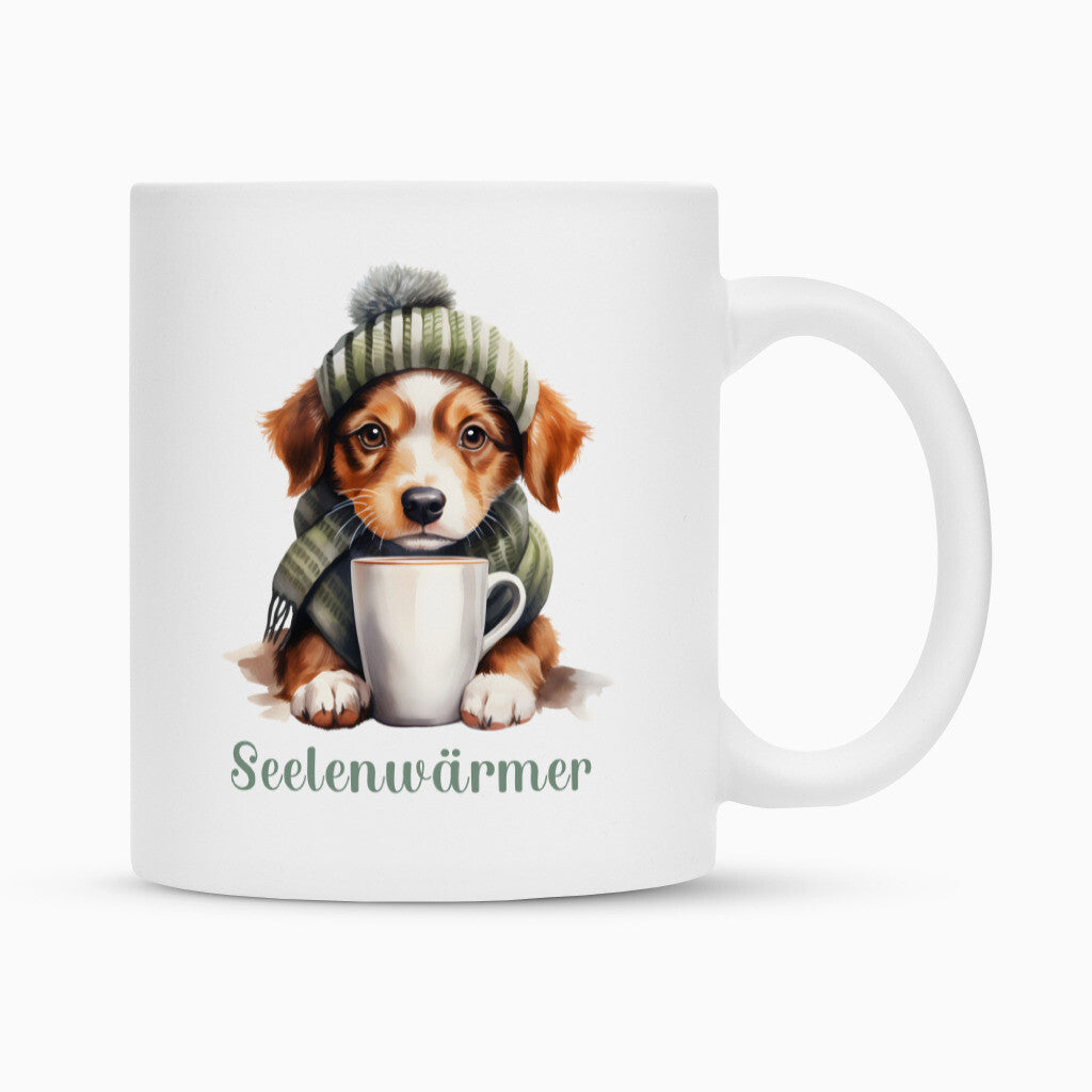 Tasse "Brittany Spaniel - Seelenwärmer" Weiß – hunde-shirt.de