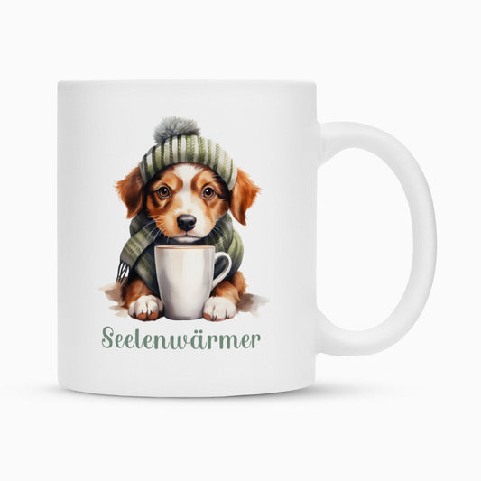 Tasse "Brittany Spaniel - Seelenwärmer" Weiß – hunde-shirt.de