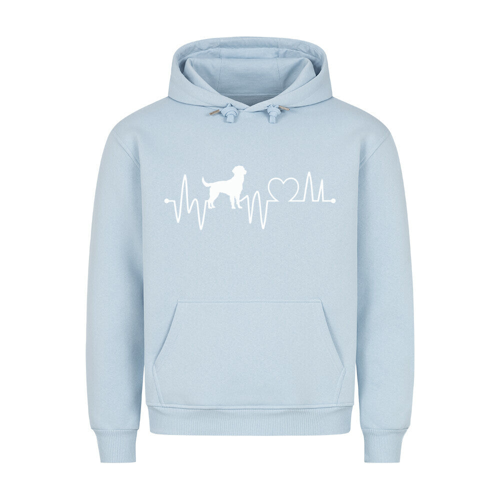 Premium Hoodie "Brittany Spaniel - Heartbeat" Babyblau – hunde-shirt.de