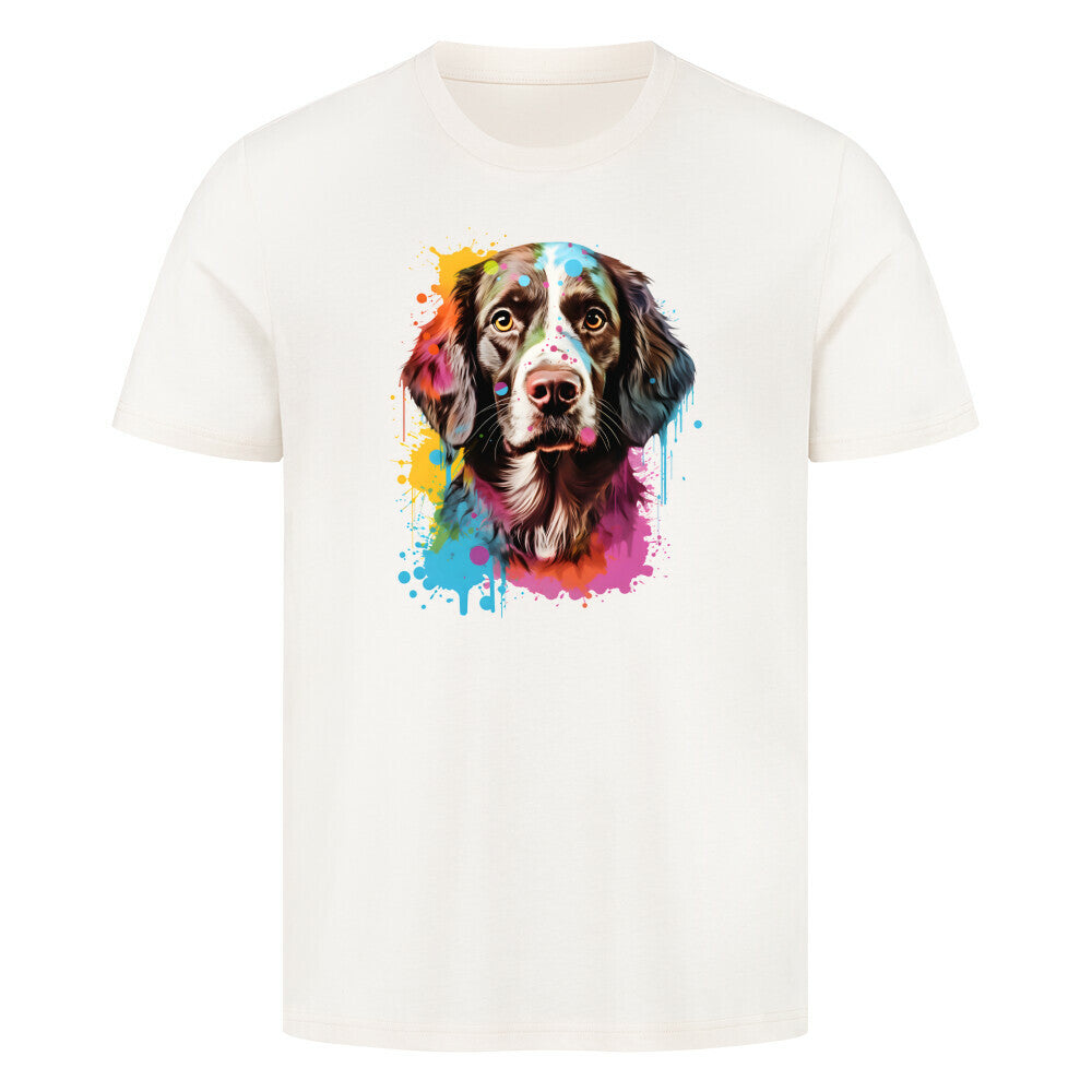 Premium T-Shirt "Brittany Spaniel - Paint" Natural Raw – hunde-shirt.de