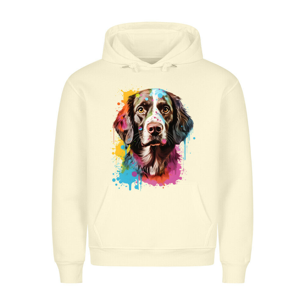 Premium Hoodie "Brittany Spaniel - Paint" Beige – hunde-shirt.de