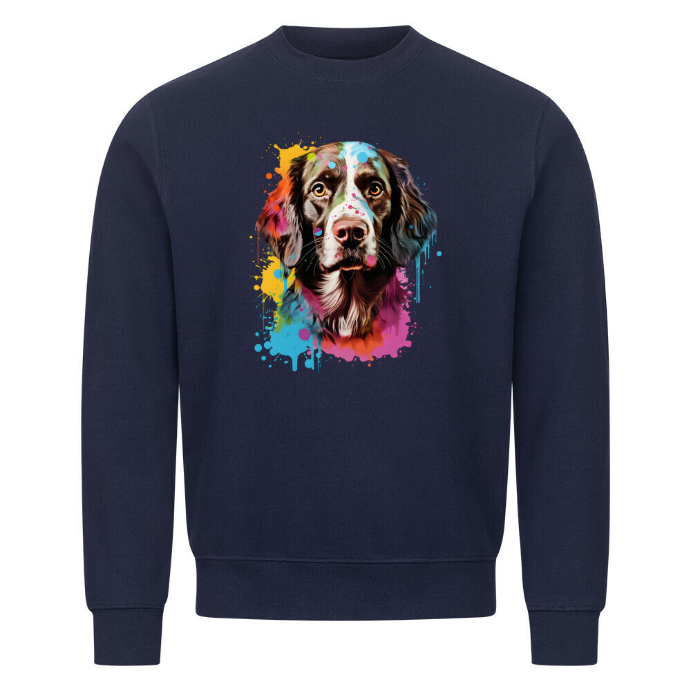 Premium Sweatshirt "Brittany Spaniel - Paint" Navy Blue – hunde-shirt.de