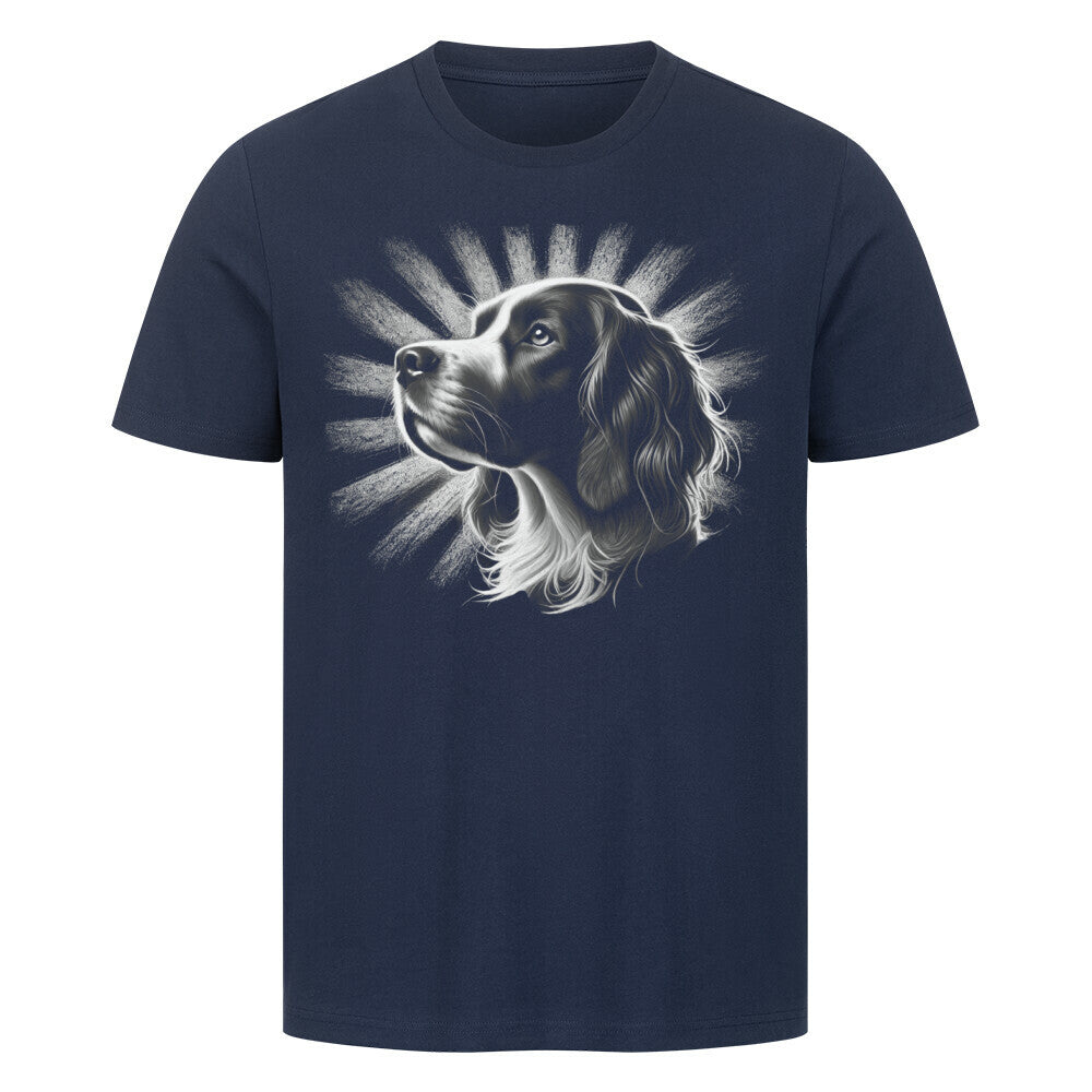Premium T-Shirt "Brittany Spaniel - Shine" French Navy – hunde-shirt.de