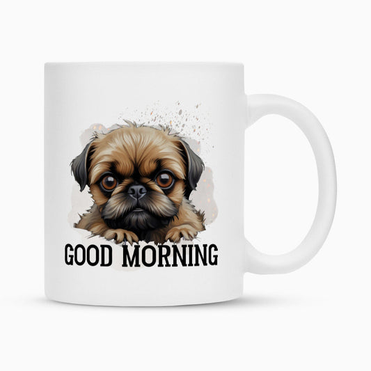 Tasse "Brüsseler Griffon - Good Morning" Weiß – hunde-shirt.de