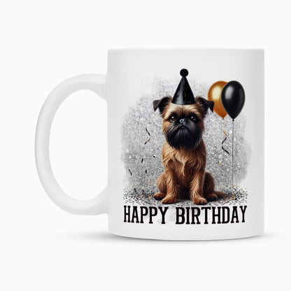 Tasse "Brüsseler Griffon - Happy Birthday" – hunde-shirt.de