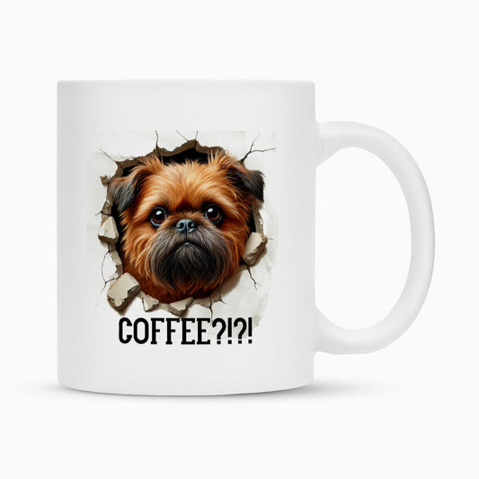 Tasse "Brüsseler Griffon - Coffee?!?!" Weiß – hunde-shirt.de