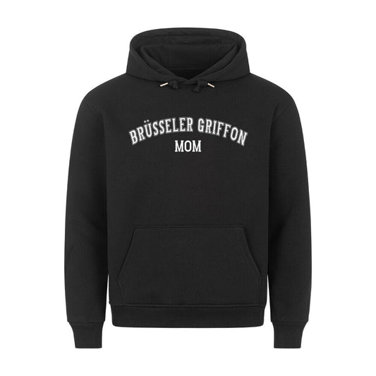 Premium Hoodie "Brüsseler Griffon - MOM" Schwarz – hunde-shirt.de