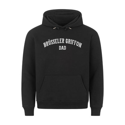 Premium Hoodie "Brüsseler Griffon - DAD" Schwarz – hunde-shirt.de