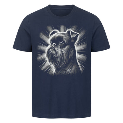 Premium T-Shirt "Brüsseler Griffon - Shine" French Navy – hunde-shirt.de