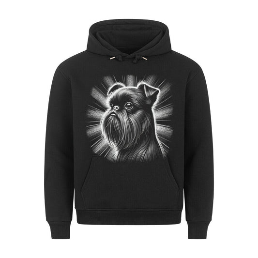 Premium Hoodie "Brüsseler Griffon - Shine" Schwarz – hunde-shirt.de