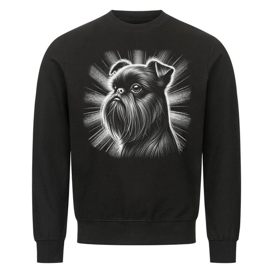 Premium Sweatshirt "Brüsseler Griffon - Shine" Schwarz – hunde-shirt.de