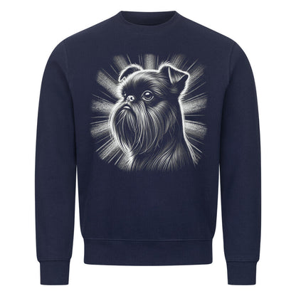Premium Sweatshirt "Brüsseler Griffon - Shine" Navy Blue – hunde-shirt.de