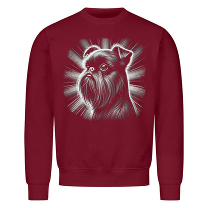 Premium Sweatshirt "Brüsseler Griffon - Shine" Burgunder – hunde-shirt.de