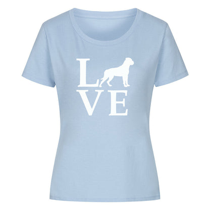 Premium Organic Damen-Shirt "Bullmastiff - BIG LOVE" Sky Blue – hunde-shirt.de