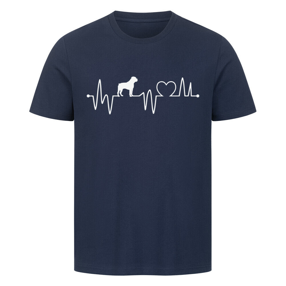 Premium T-Shirt "Bullmastiff - Heartbeat" French Navy – hunde-shirt.de