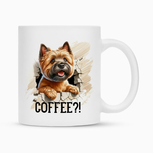 Tasse "Cairn Terrier - Coffee?!" Weiß – hunde-shirt.de