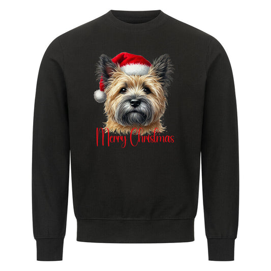 Premium Sweatshirt "Cairn Terrier - Merry Christmas" Schwarz – hunde-shirt.de