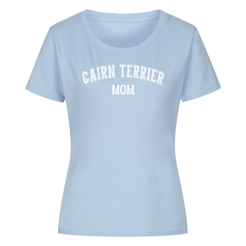 Premium Organic Damen-Shirt "Cairn Terrier - MOM" Sky Blue – hunde-shirt.de