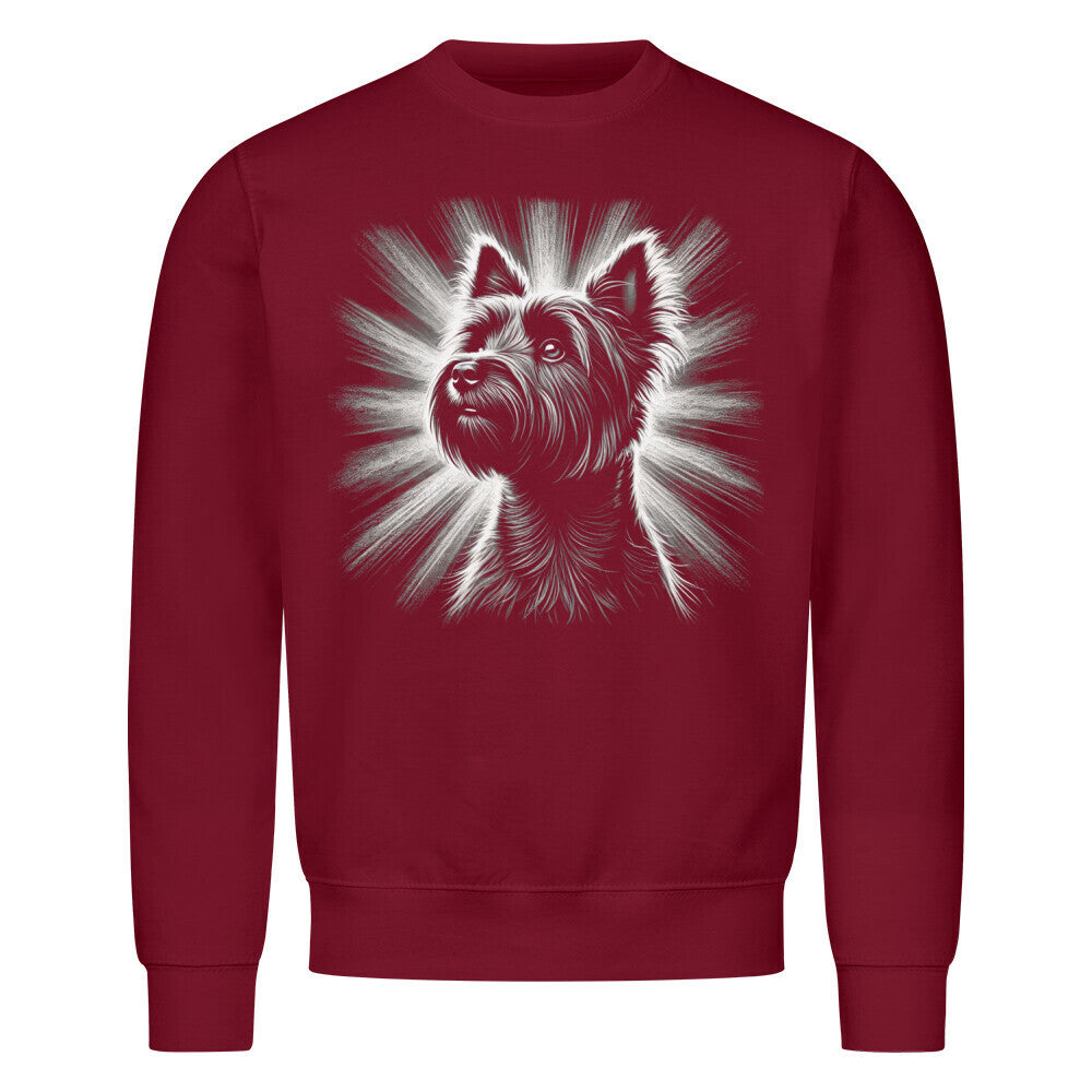 Premium Sweatshirt "Cairn Terrier - Shine" Burgunder – hunde-shirt.de