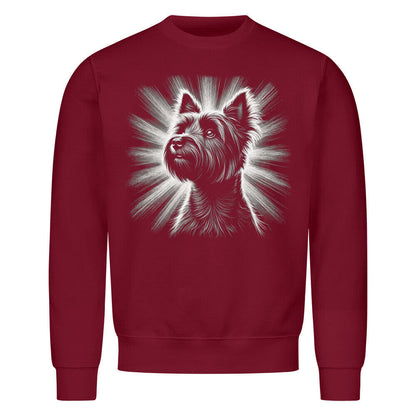 Premium Sweatshirt "Cairn Terrier - Shine" Burgunder – hunde-shirt.de