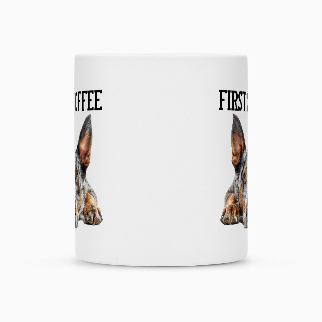 Tasse "Australian Cattle Dog - First Coffee" – hunde-shirt.de