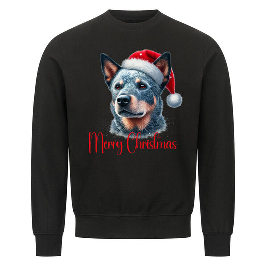 Premium Sweatshirt "Australian Cattle Dog - Merry Christmas" Schwarz – hunde-shirt.de