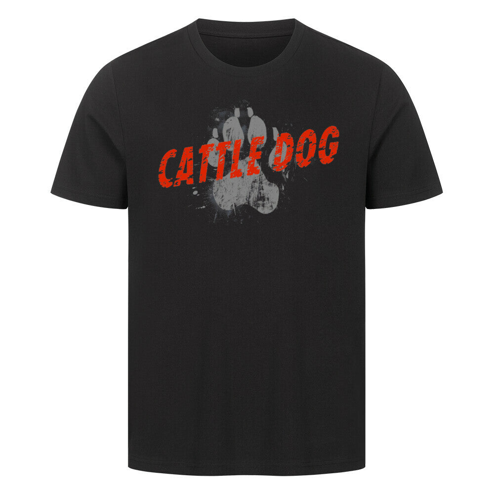 Premium T-Shirt "Australian Cattle Dog - PAW" Schwarz – hunde-shirt.de
