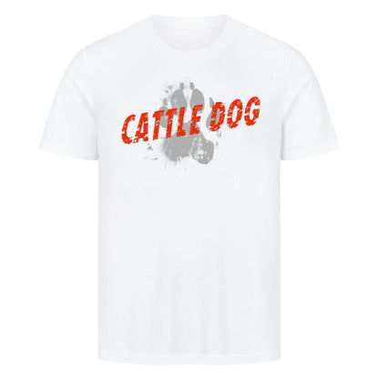 Premium T-Shirt "Australian Cattle Dog - PAW" Weiß – hunde-shirt.de
