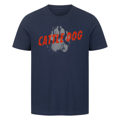 Premium T-Shirt "Australian Cattle Dog - PAW" French Navy – hunde-shirt.de