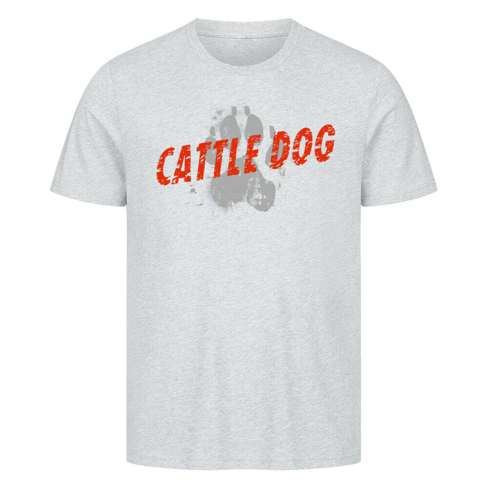 Premium T-Shirt "Australian Cattle Dog - PAW" Heather Grey – hunde-shirt.de