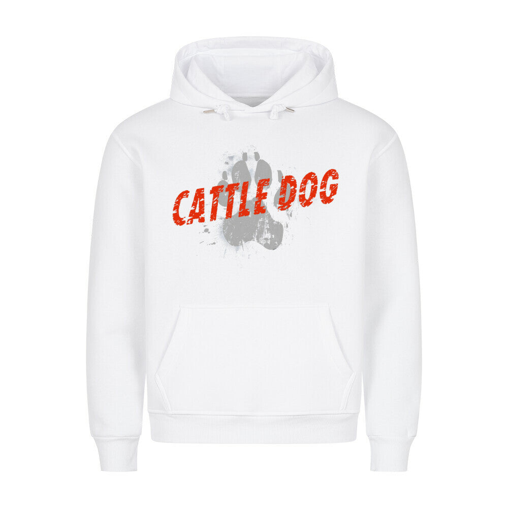 Premium Hoodie "Australian Cattle Dog - PAW" Weiß – hunde-shirt.de