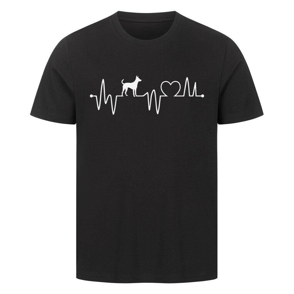 Premium T-Shirt "Australian Cattle Dog - Heartbeat" Schwarz – hunde-shirt.de