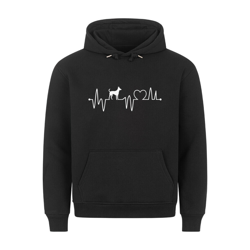 Premium Hoodie "Australian Cattle Dog - Heartbeat" Schwarz – hunde-shirt.de