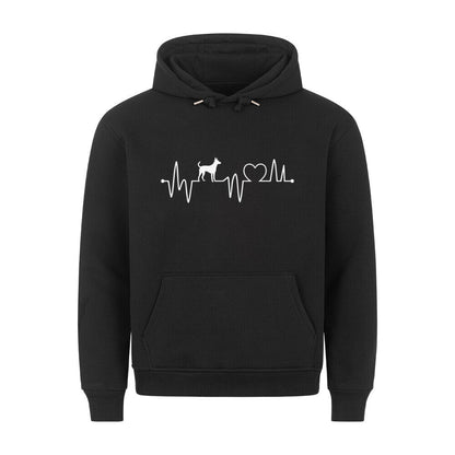 Premium Hoodie "Australian Cattle Dog - Heartbeat" Schwarz – hunde-shirt.de