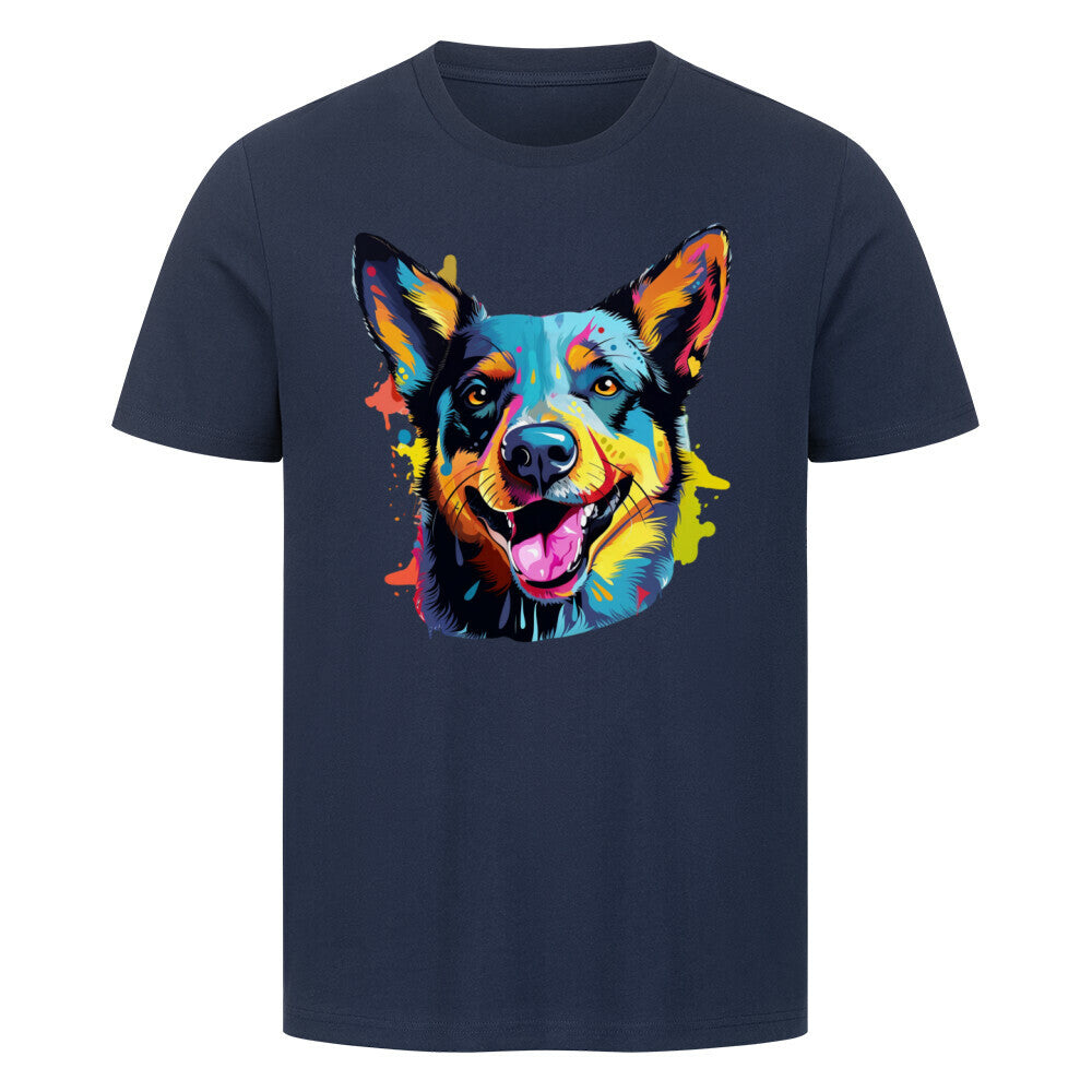 Premium T-Shirt "Australian Cattle Dog - Splash" French Navy – hunde-shirt.de