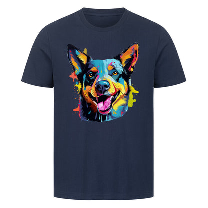 Premium T-Shirt "Australian Cattle Dog - Splash" French Navy – hunde-shirt.de