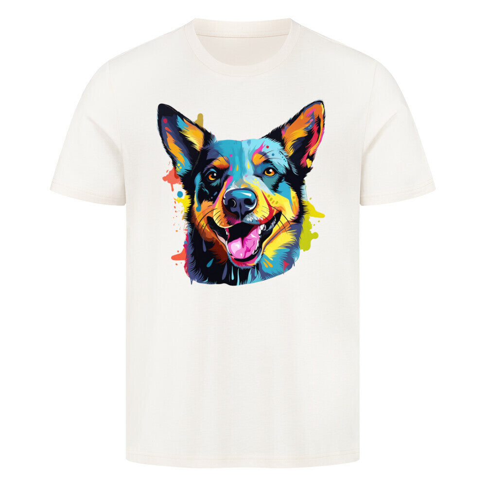 Premium T-Shirt "Australian Cattle Dog - Splash" Natural Raw – hunde-shirt.de